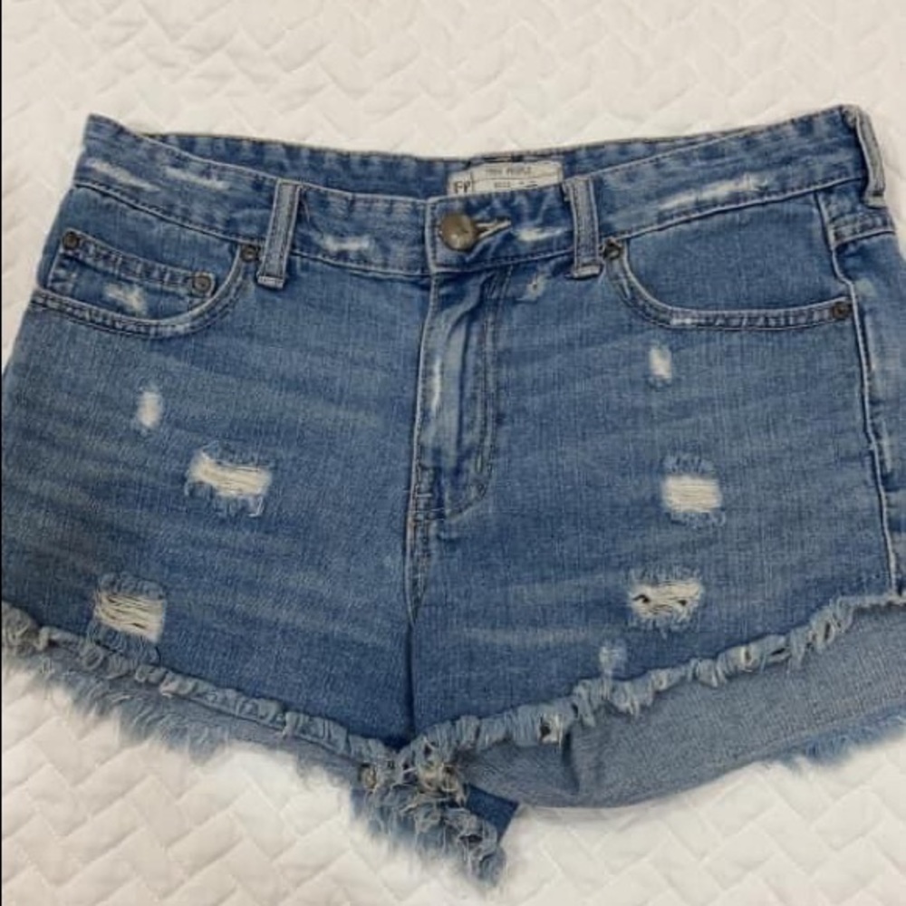 Free people denim shorts
